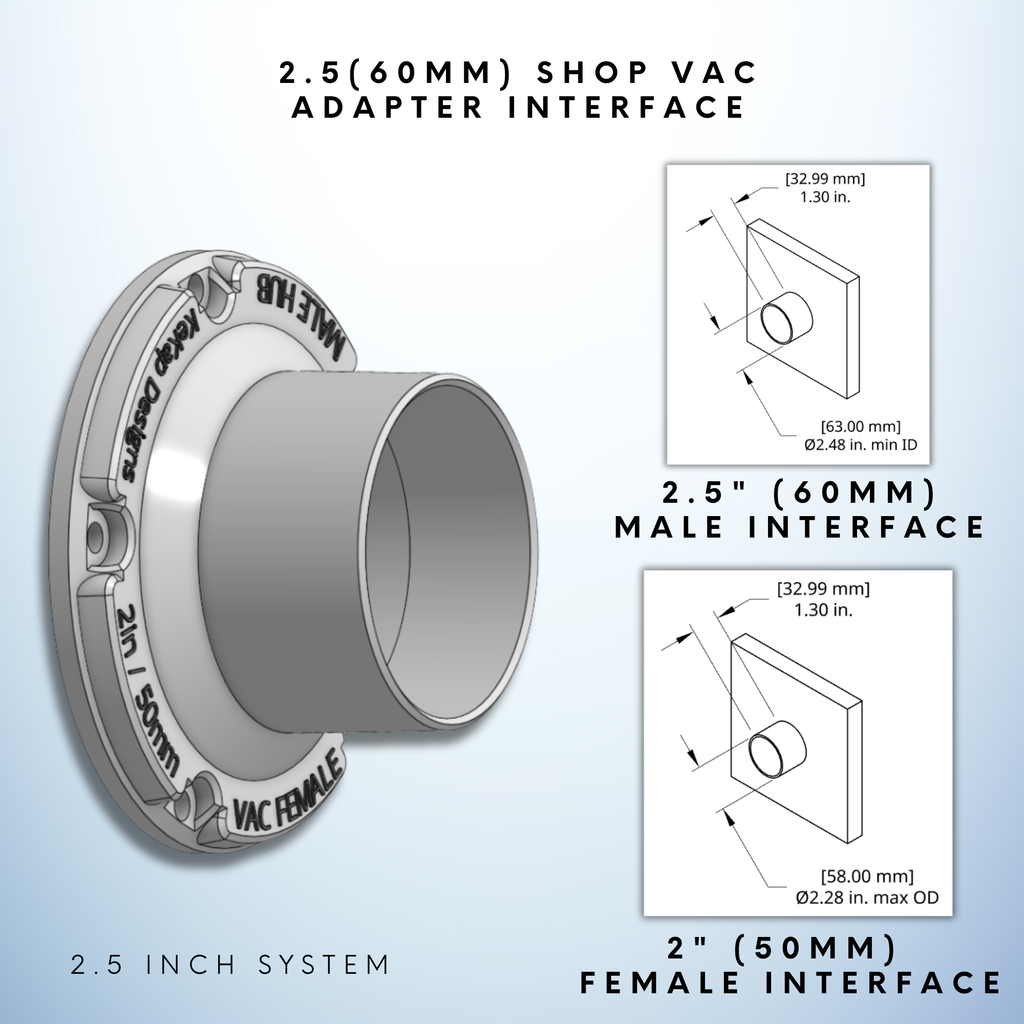 2.5" (60mm) Shop Vac